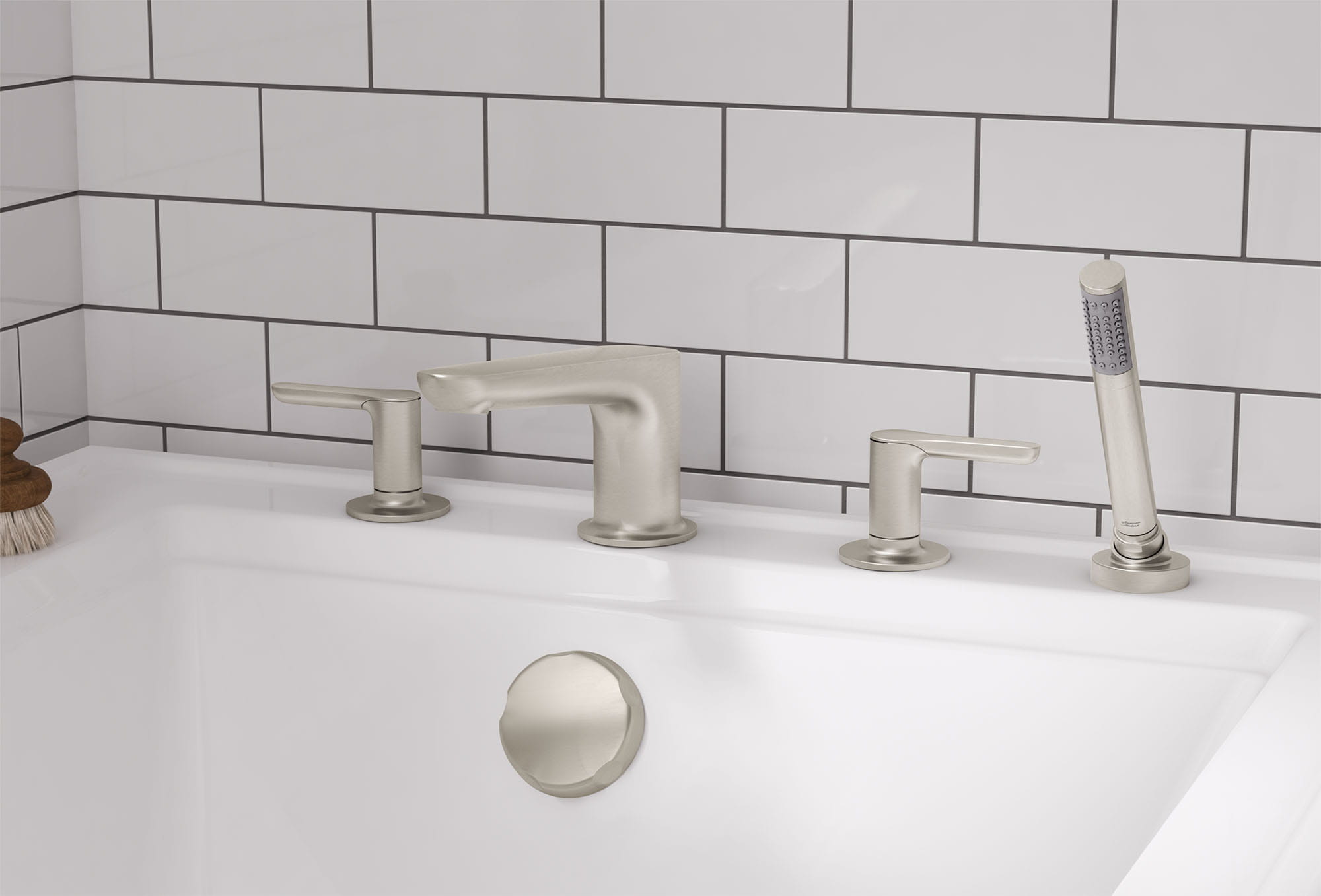 Studio® S  Bathtub Faucet With Lever Handles and Personal Shower for Flash® Rough-In Valve